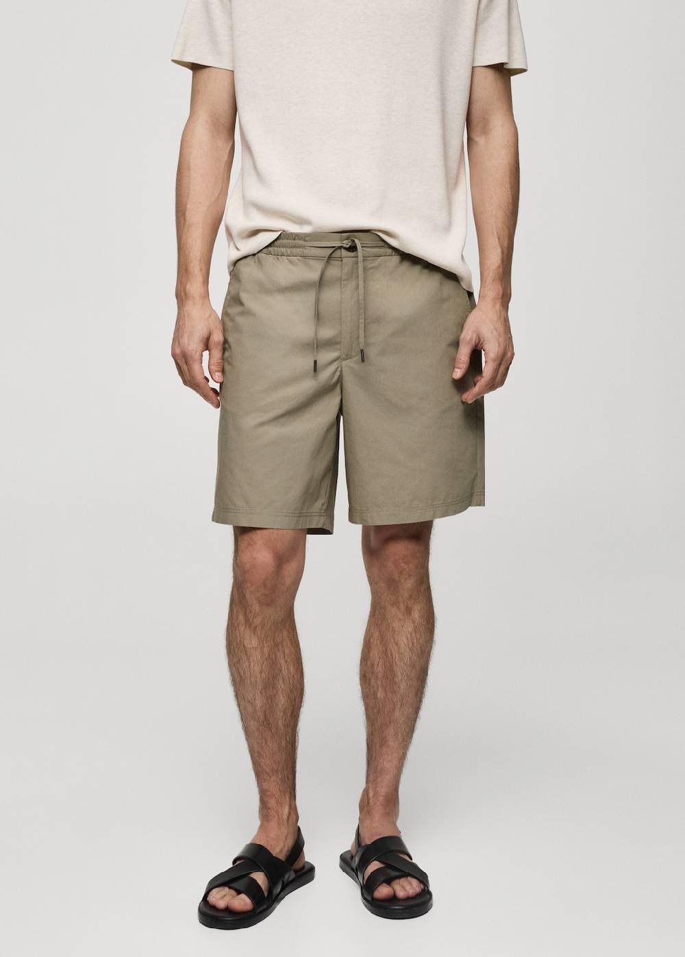Mango Bermudashorts aus 100 % Baumwolle mit Kordel