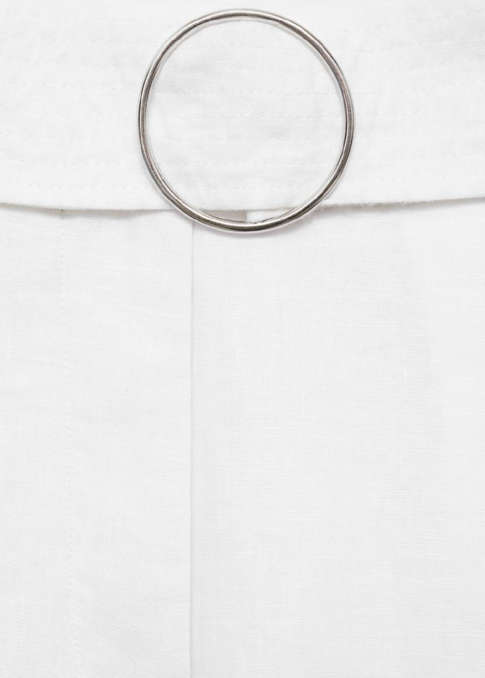 Mango Bermudashorts Aus 100 % Leinen Mit Gürtel