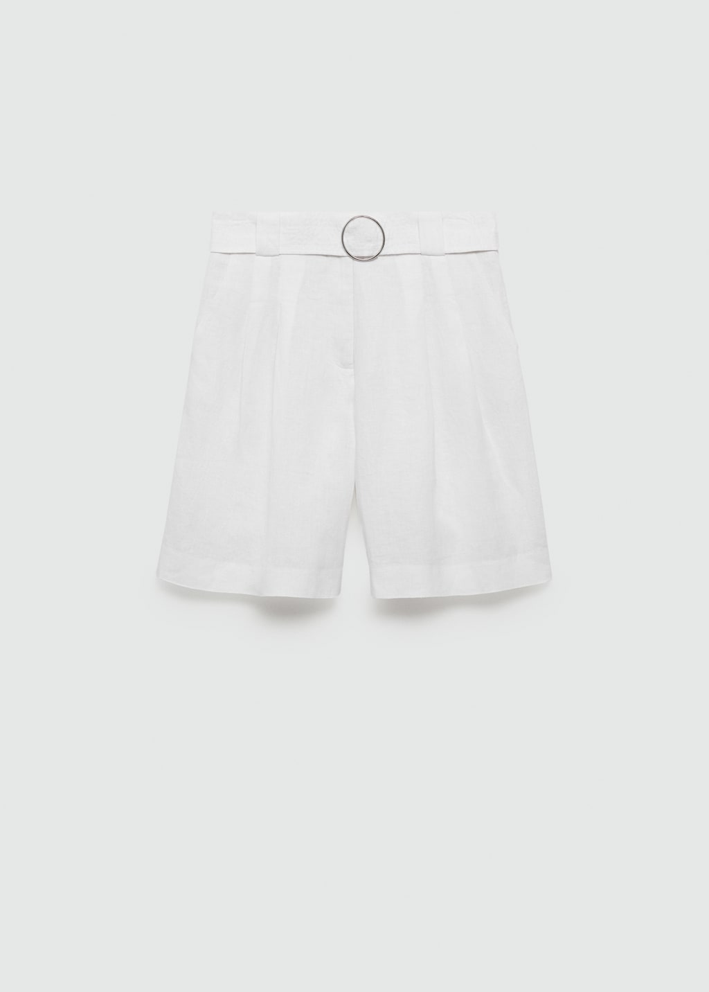 Mango Bermudashorts Aus 100 % Leinen Mit Gürtel