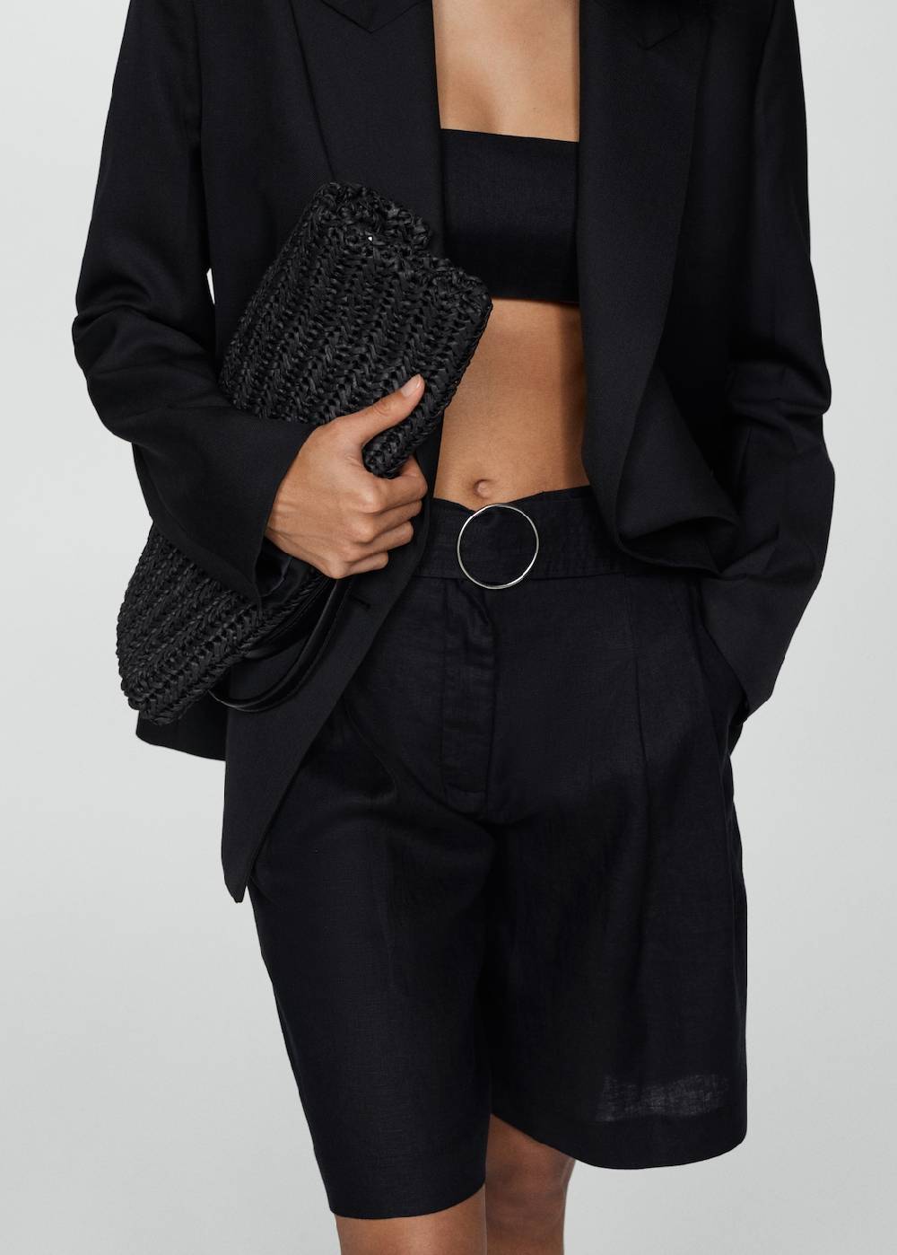 Mango Bermudashorts Aus 100 % Leinen Mit Gürtel