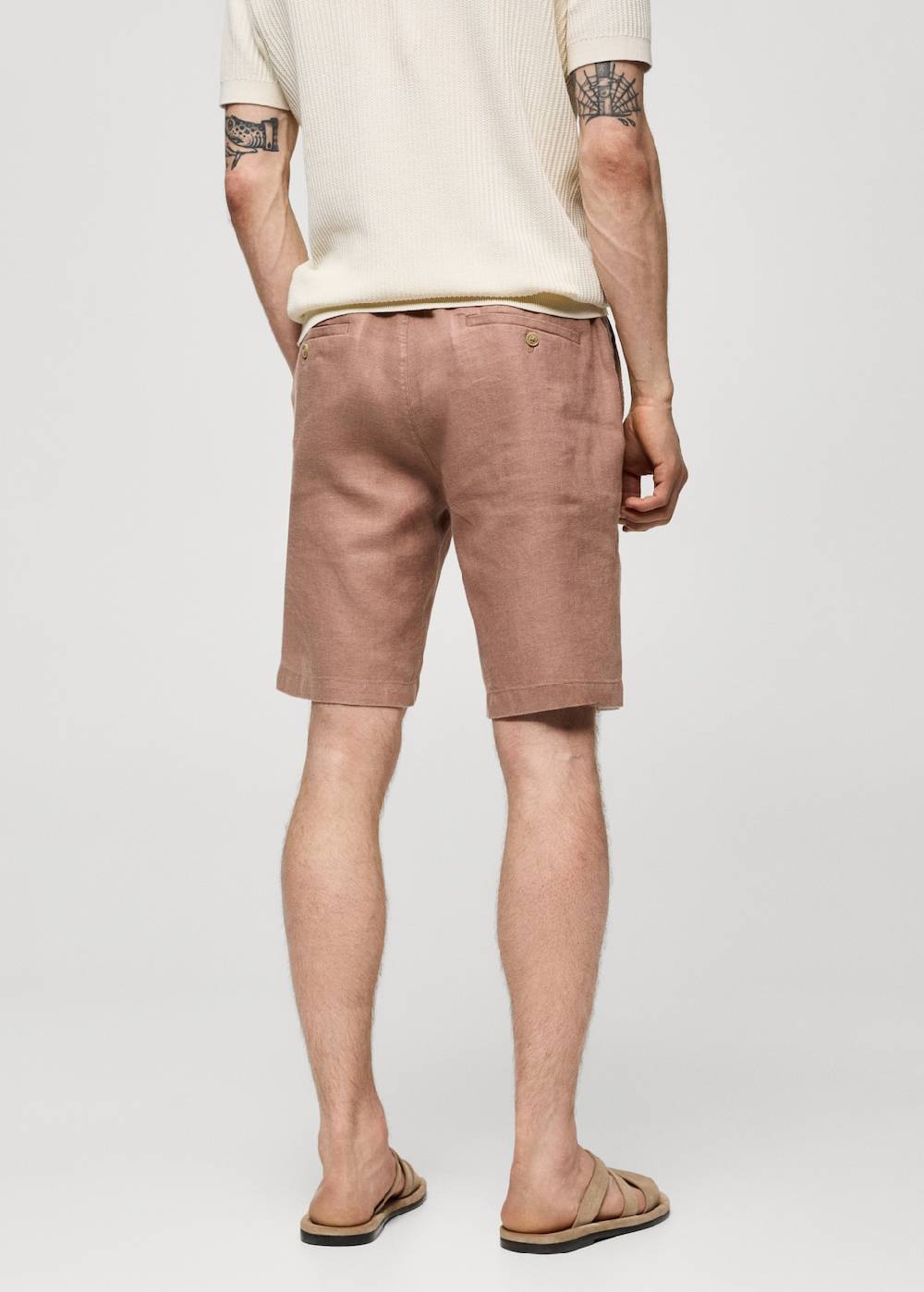 Mango Bermudashorts Aus 100 % Leinen Mit Kordel