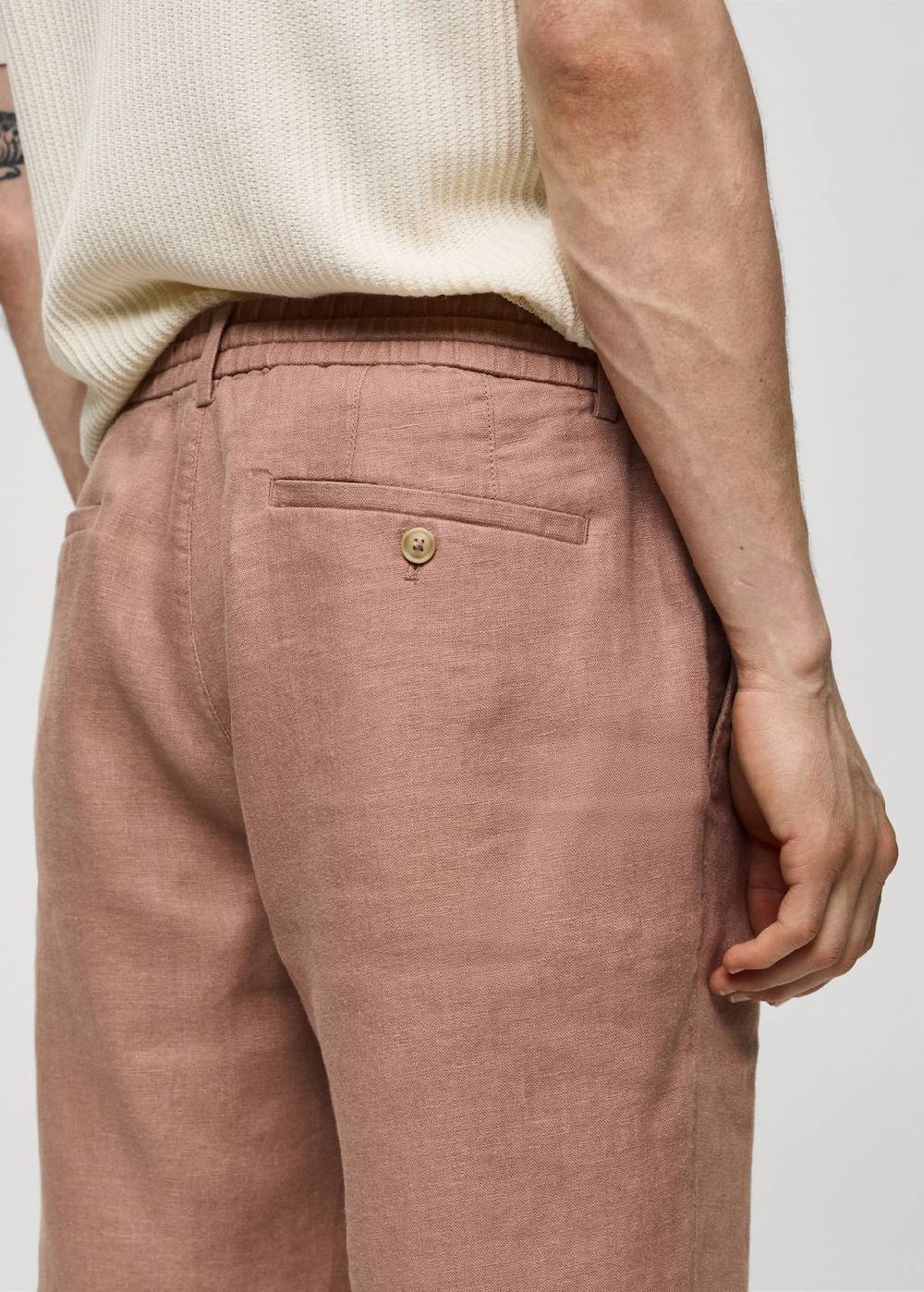 Mango Bermudashorts Aus 100 % Leinen Mit Kordel