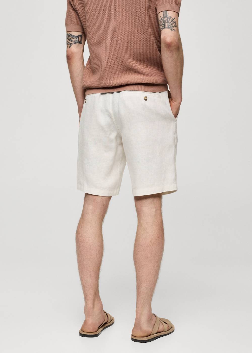 Mango Bermudashorts Aus 100 % Leinen Mit Kordel