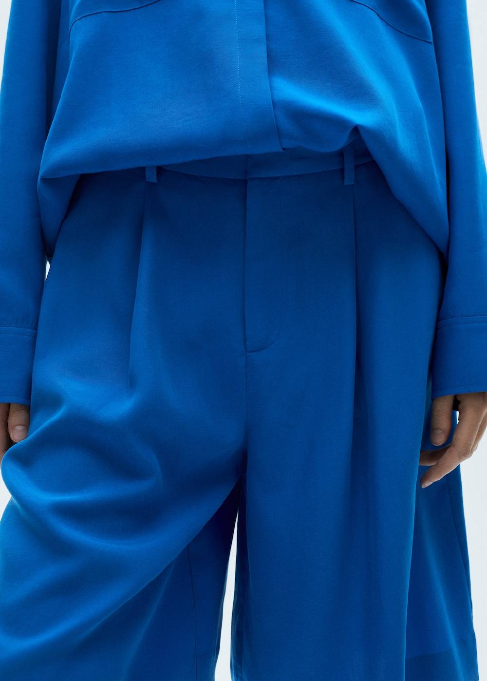 Mango Bermudashorts Aus Lyocell Mit Bundfalten