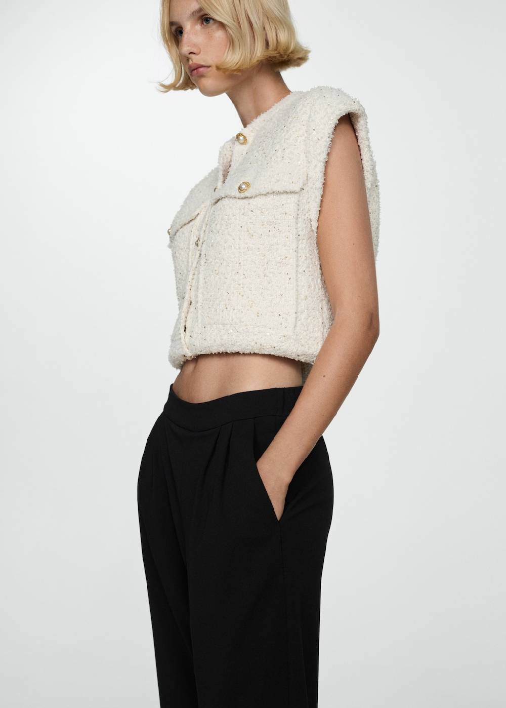 Mango Bermudashorts Mit Bundfalten