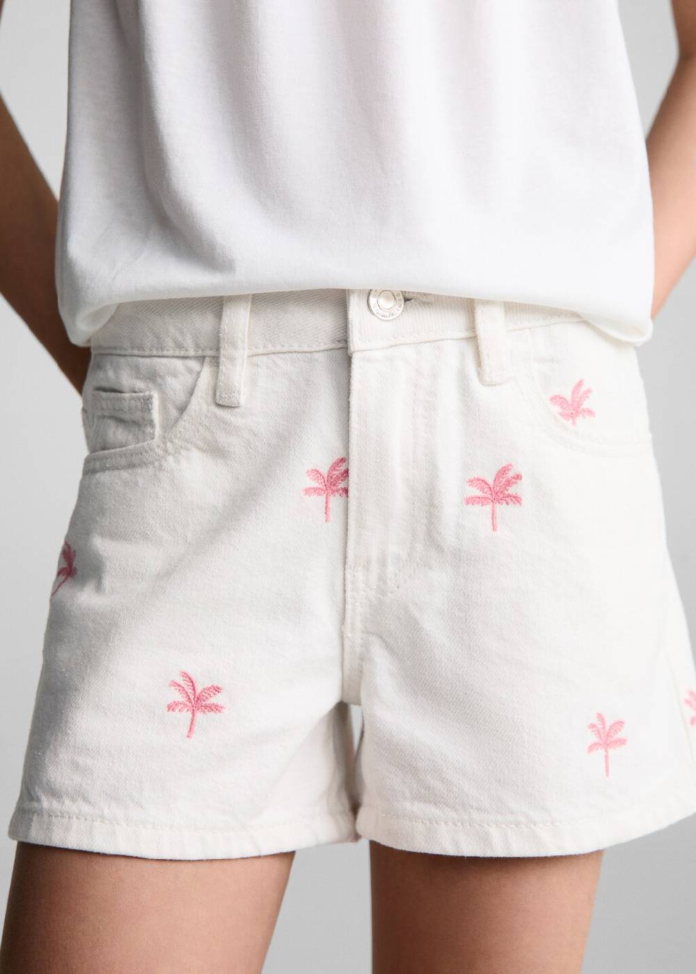Mango Bestickte Baumwollshorts