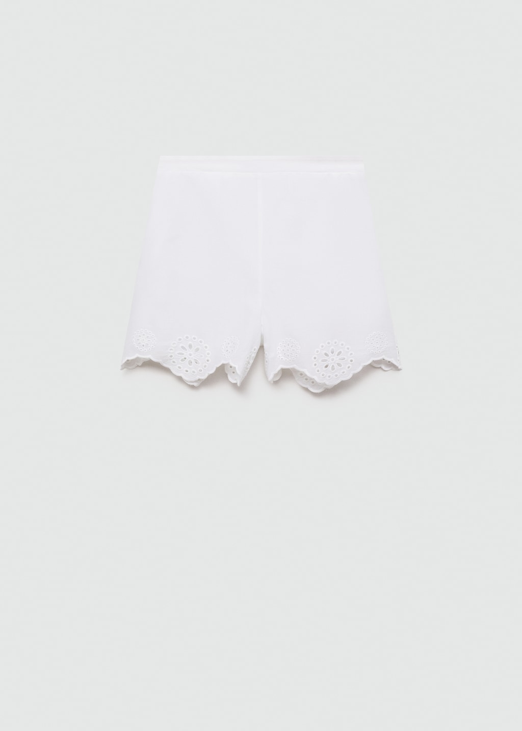 Mango Bestickte Lochstrick-Shorts