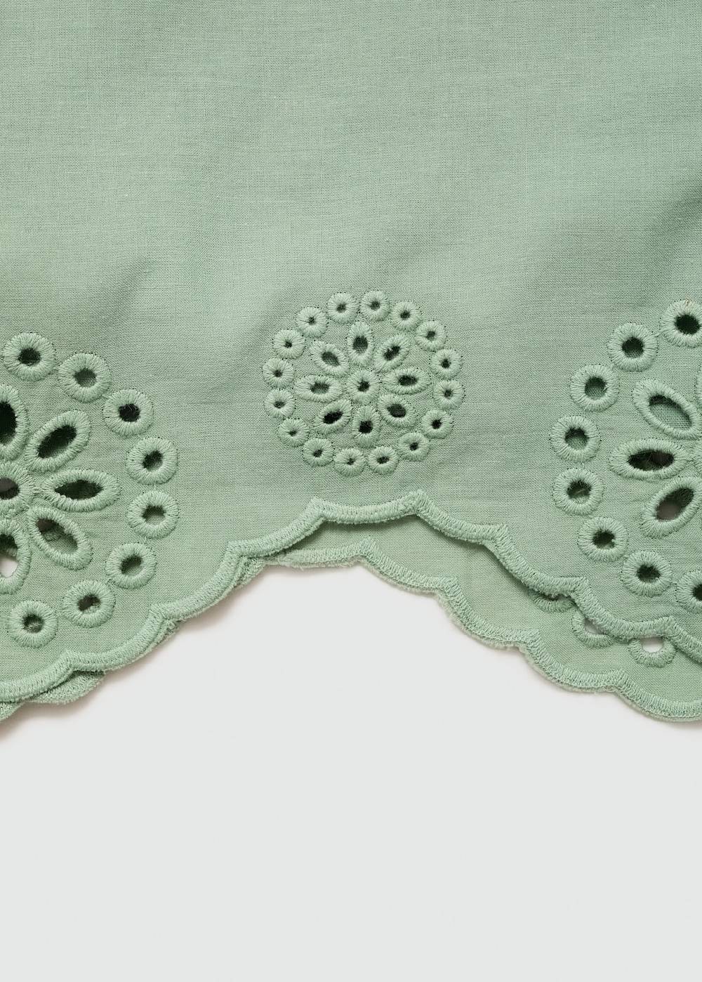 Mango Bestickte Lochstrick-Shorts