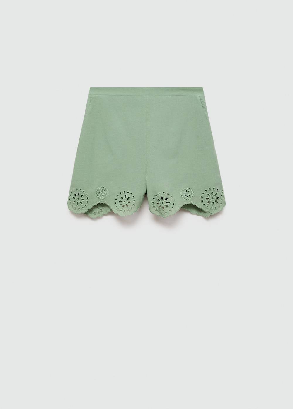 Mango Bestickte Lochstrick-Shorts