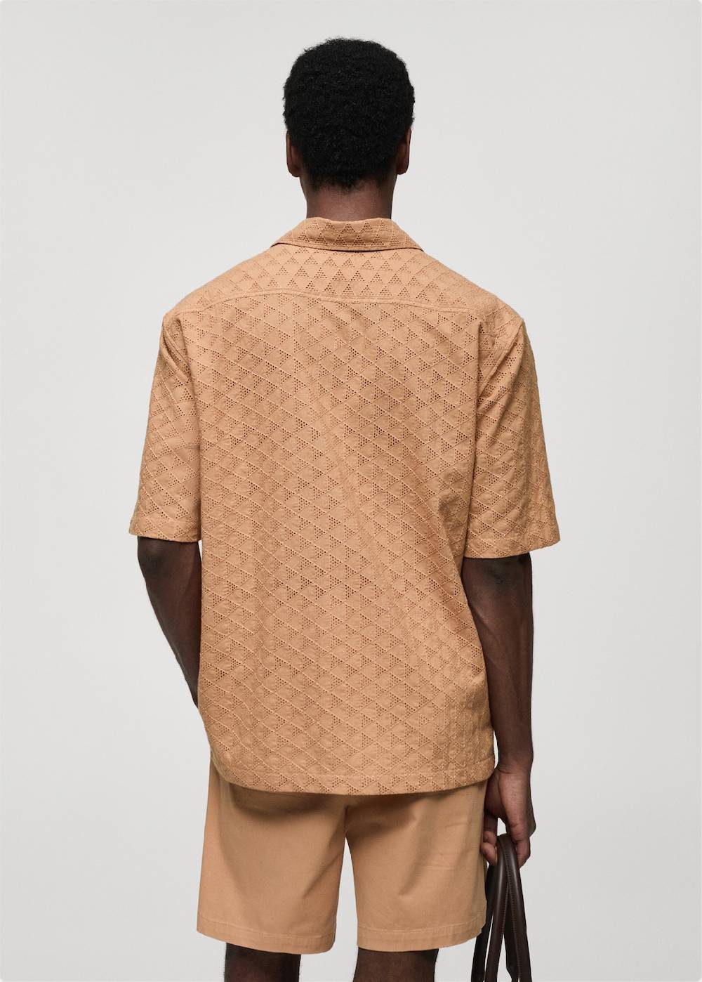 Mango Besticktes Hemd Aus 100 % Baumwolle