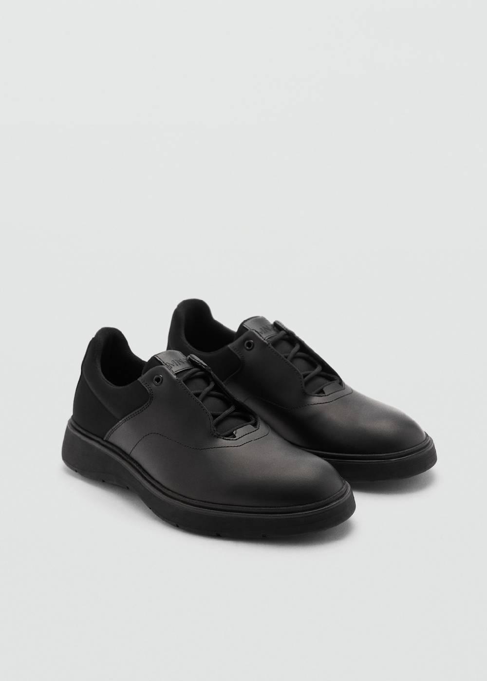 Mango Blücher aus kombiniertem Leder