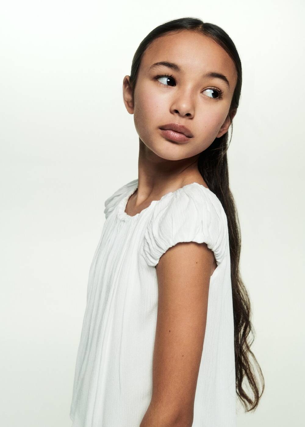 Mango Bluse mit gerafftem Detail