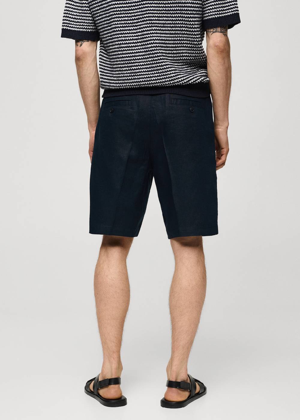 Mango Bundfalten-Bermudashorts Aus 100 % Leinen