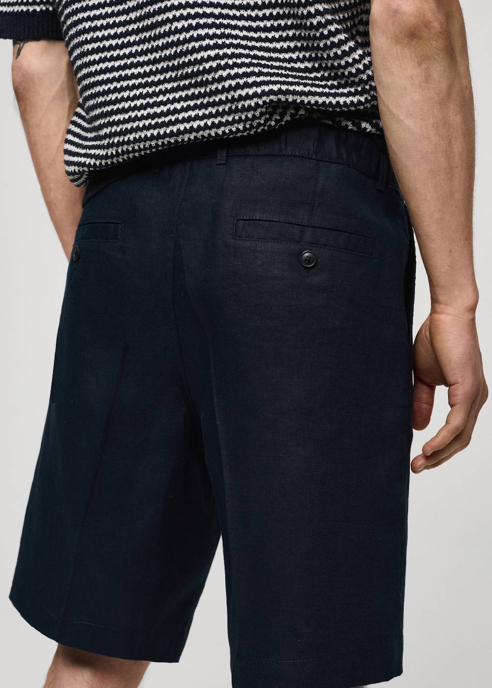 Mango Bundfalten-Bermudashorts Aus 100 % Leinen