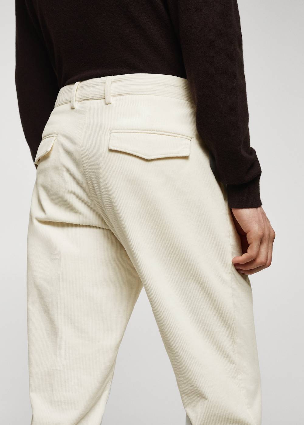 Mango Bundfaltenhose Aus Cord
