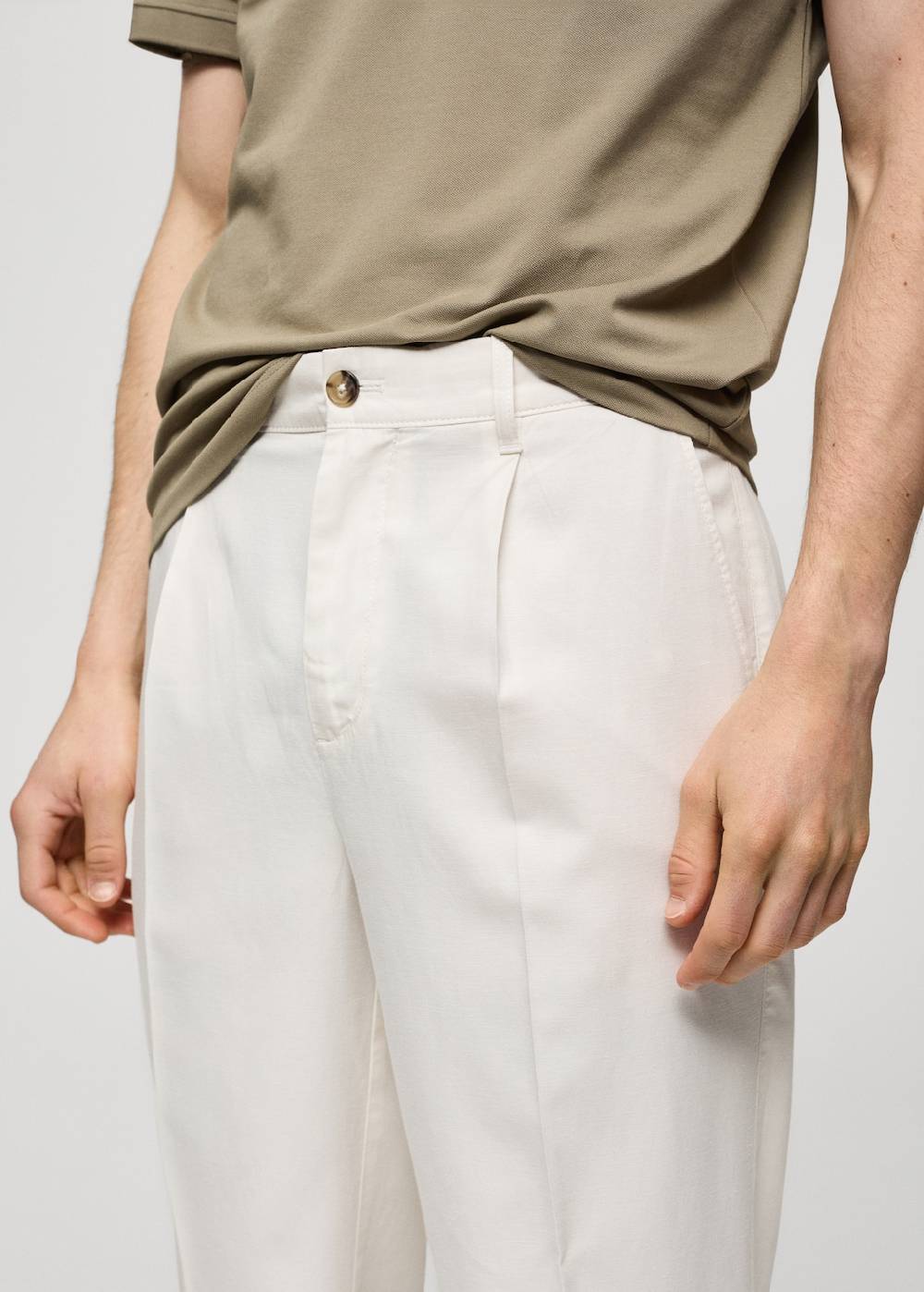 Mango Bundfaltenhose Aus Lyocell Mit Baumwolle