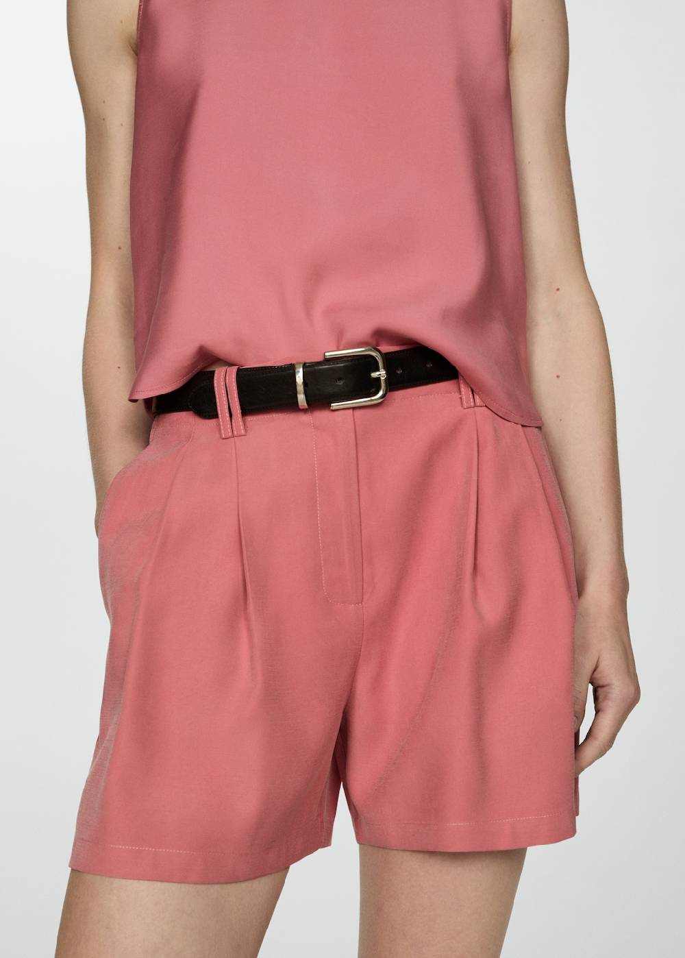 Mango Bundfaltenshorts Mit Mittlerer Bundhöhe