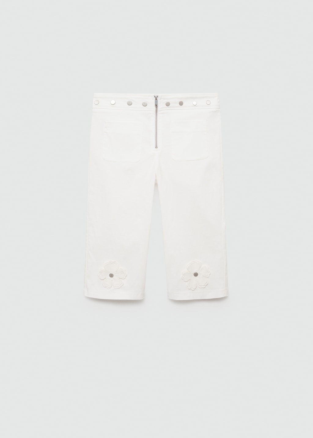 Mango Caprihose Mit Zierknöpfen