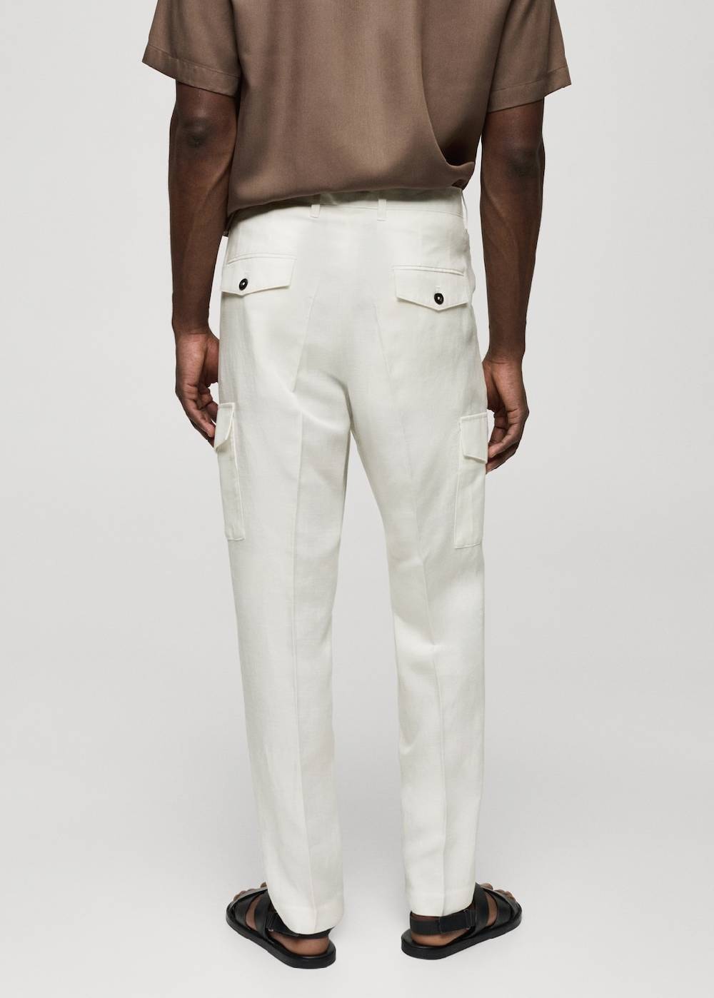 Mango Cargo-Hose Aus Leinengemisch