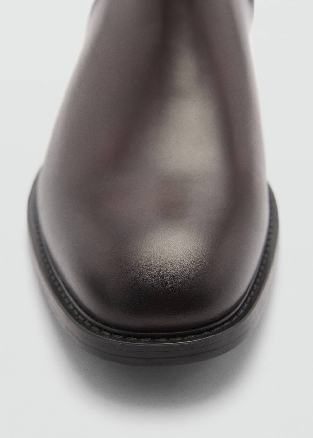 Mango Chelsea Boots Aus Poliertem Leder