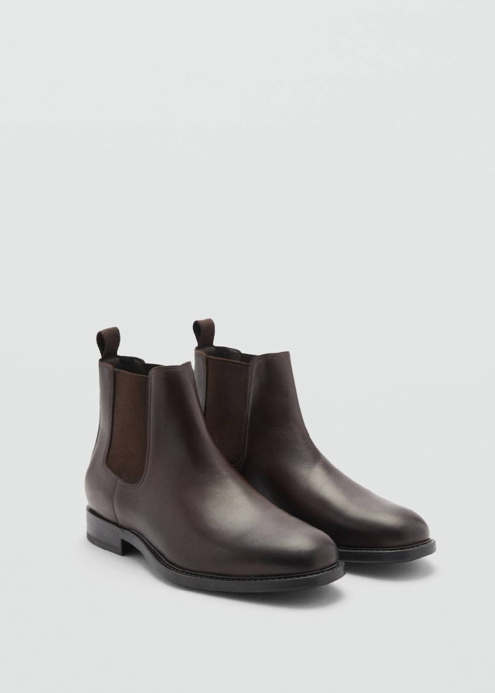 Mango Chelsea Boots aus poliertem Leder