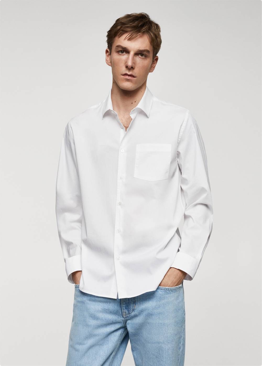 Mango Classic Fit-Hemd aus Popeline