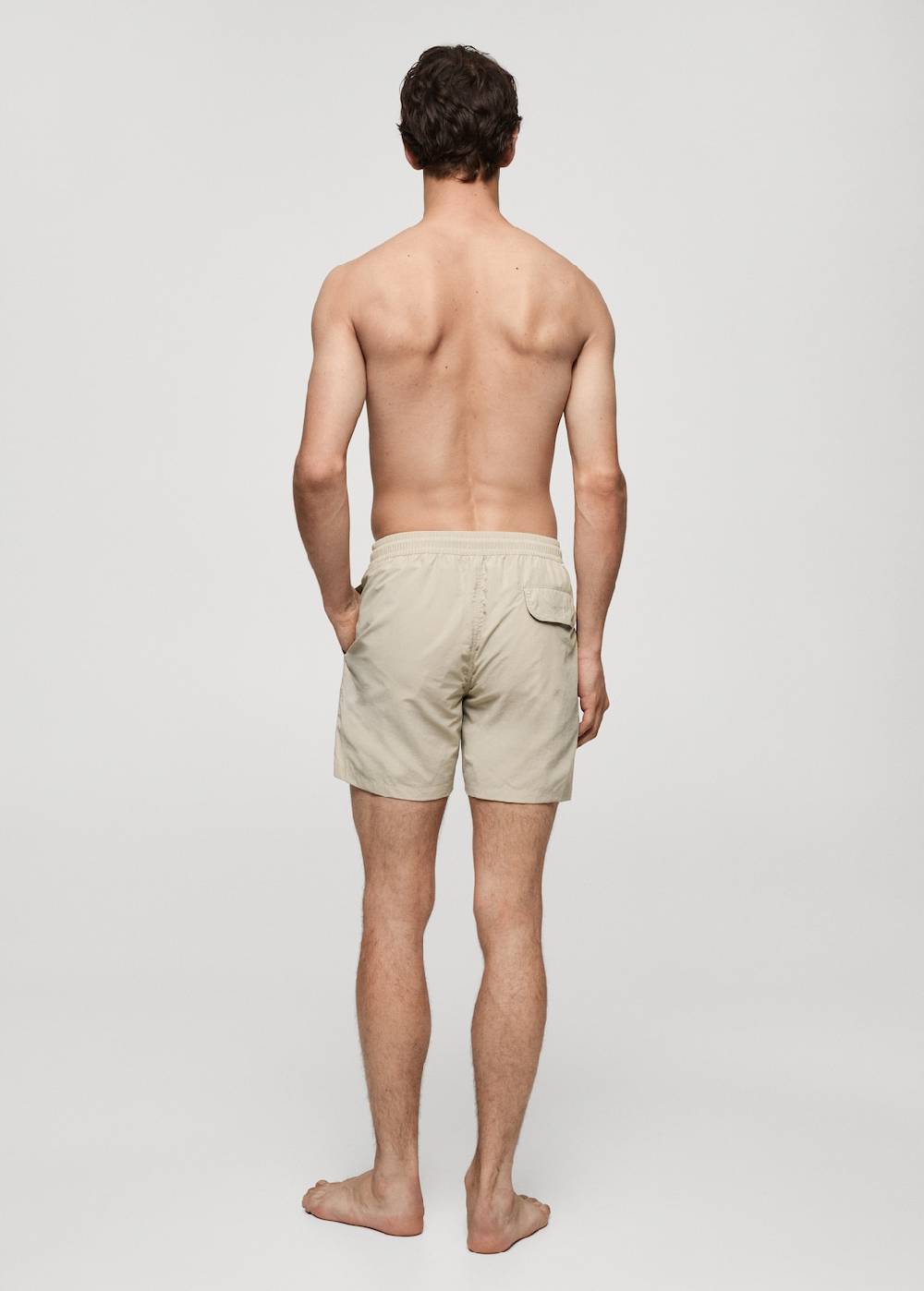 Mango Einfarbige Badeshorts Mit Kordelzug