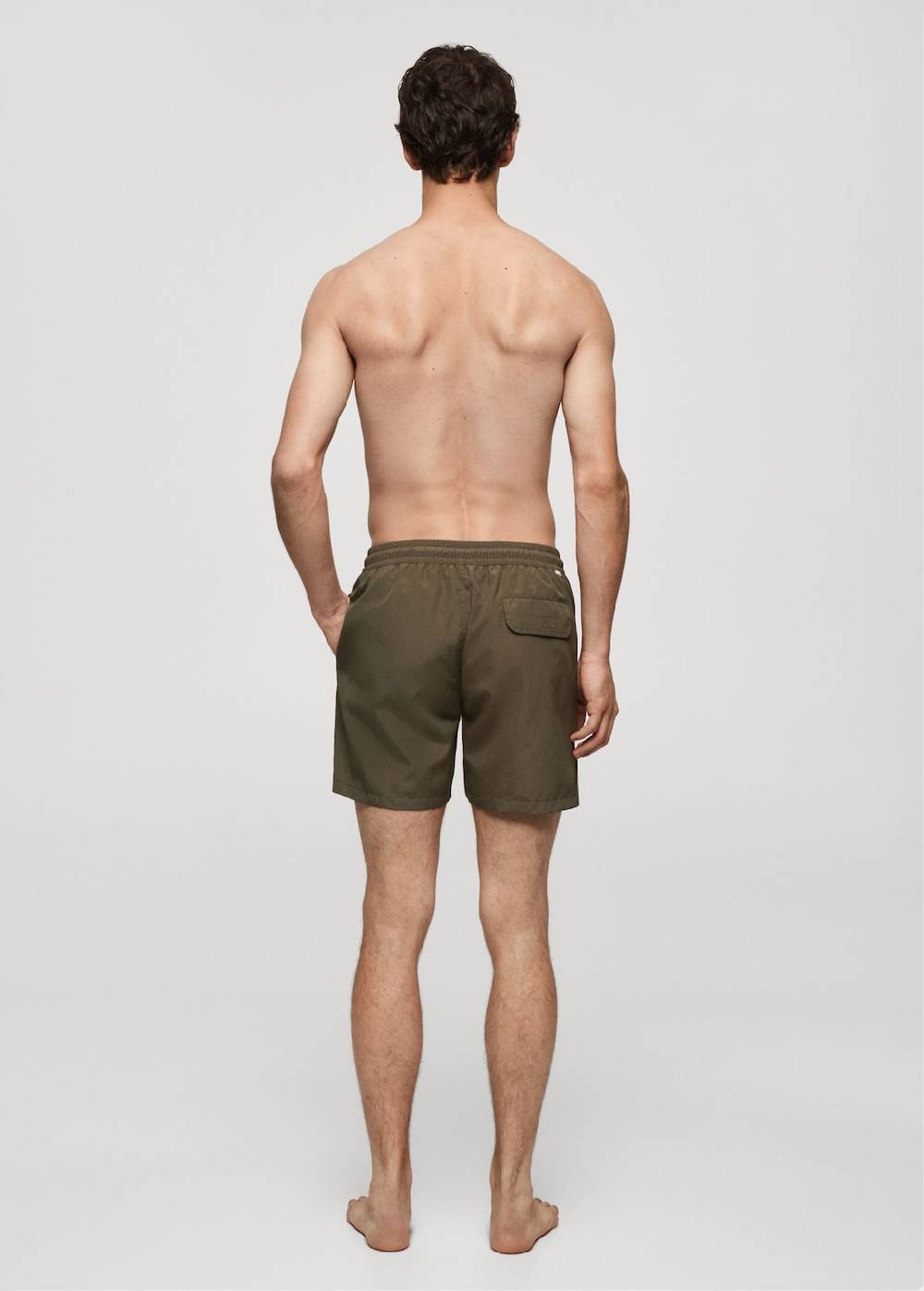 Mango Einfarbige Badeshorts Mit Kordelzug