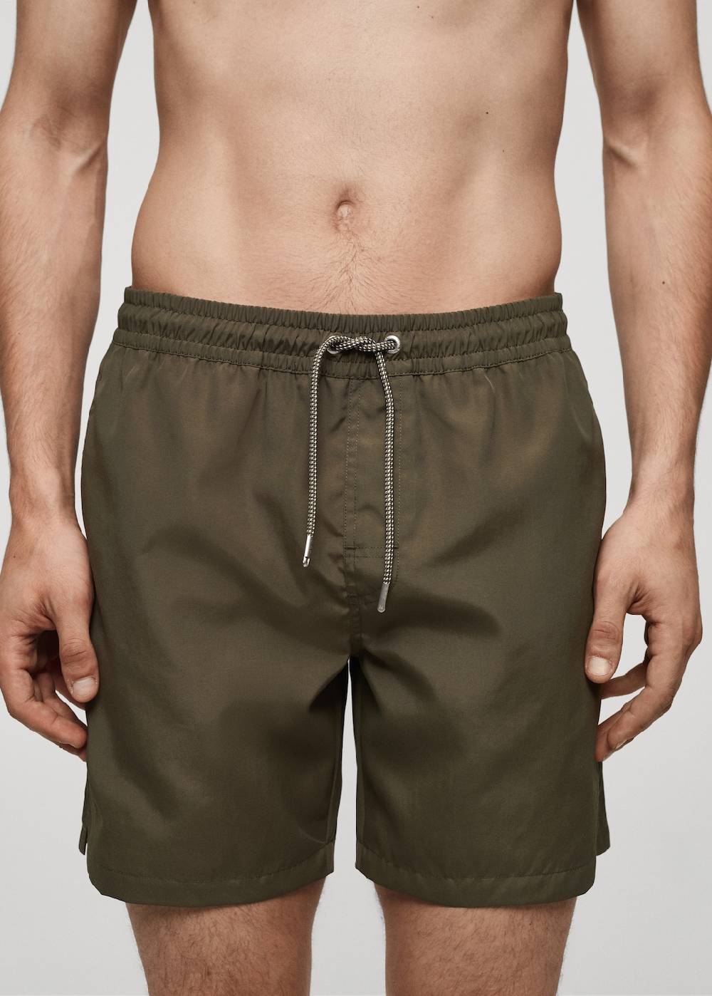 Mango Einfarbige Badeshorts Mit Kordelzug