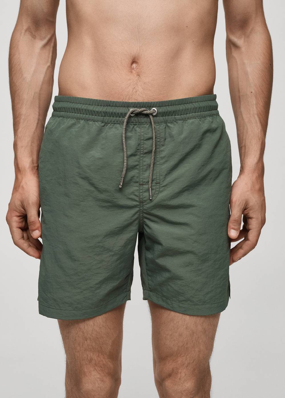 Mango Einfarbige Badeshorts Mit Kordelzug