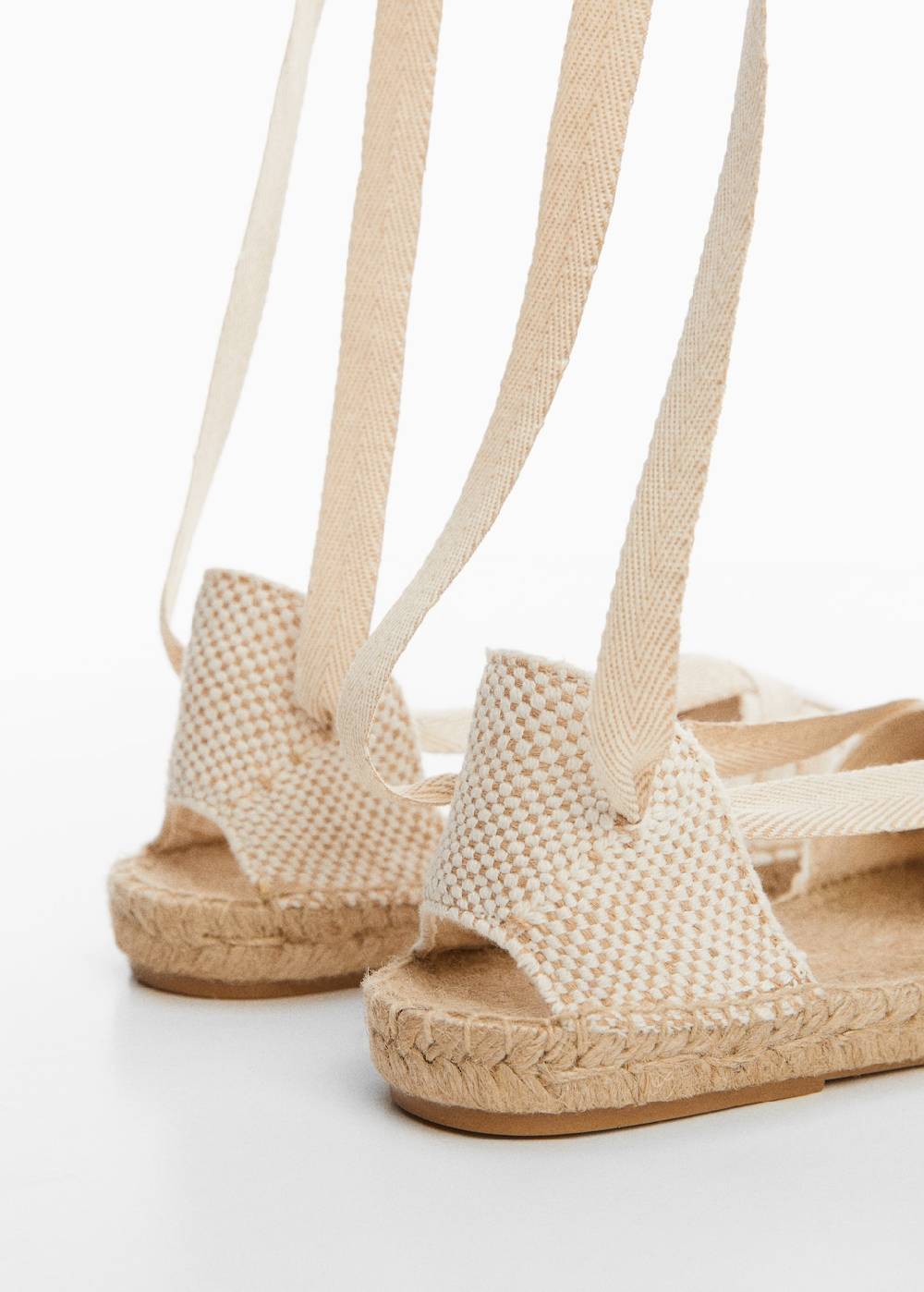 Mango Espadrilles Mit Schleifen