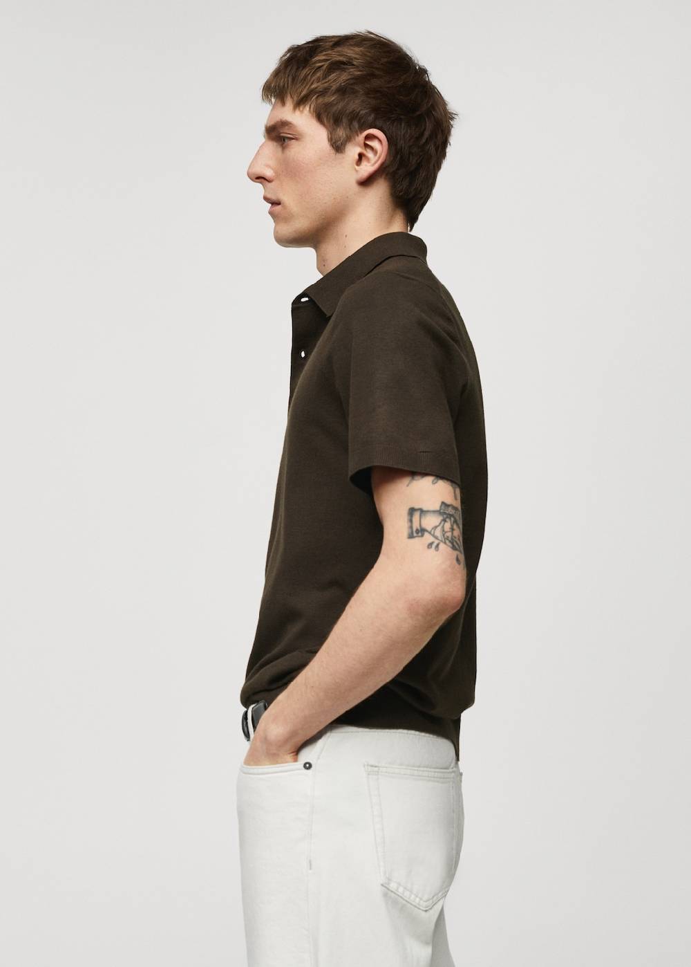 Mango Feinstrick-Poloshirt