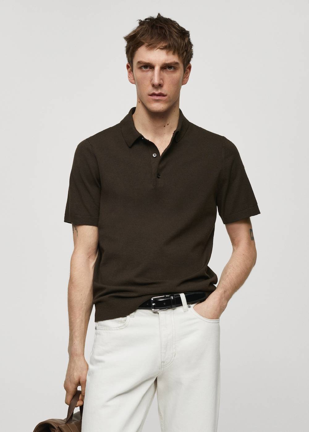 Mango Feinstrick-Poloshirt