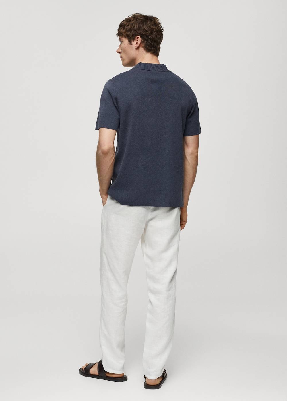 Mango Feinstrick-Poloshirt Aus Baumwolle