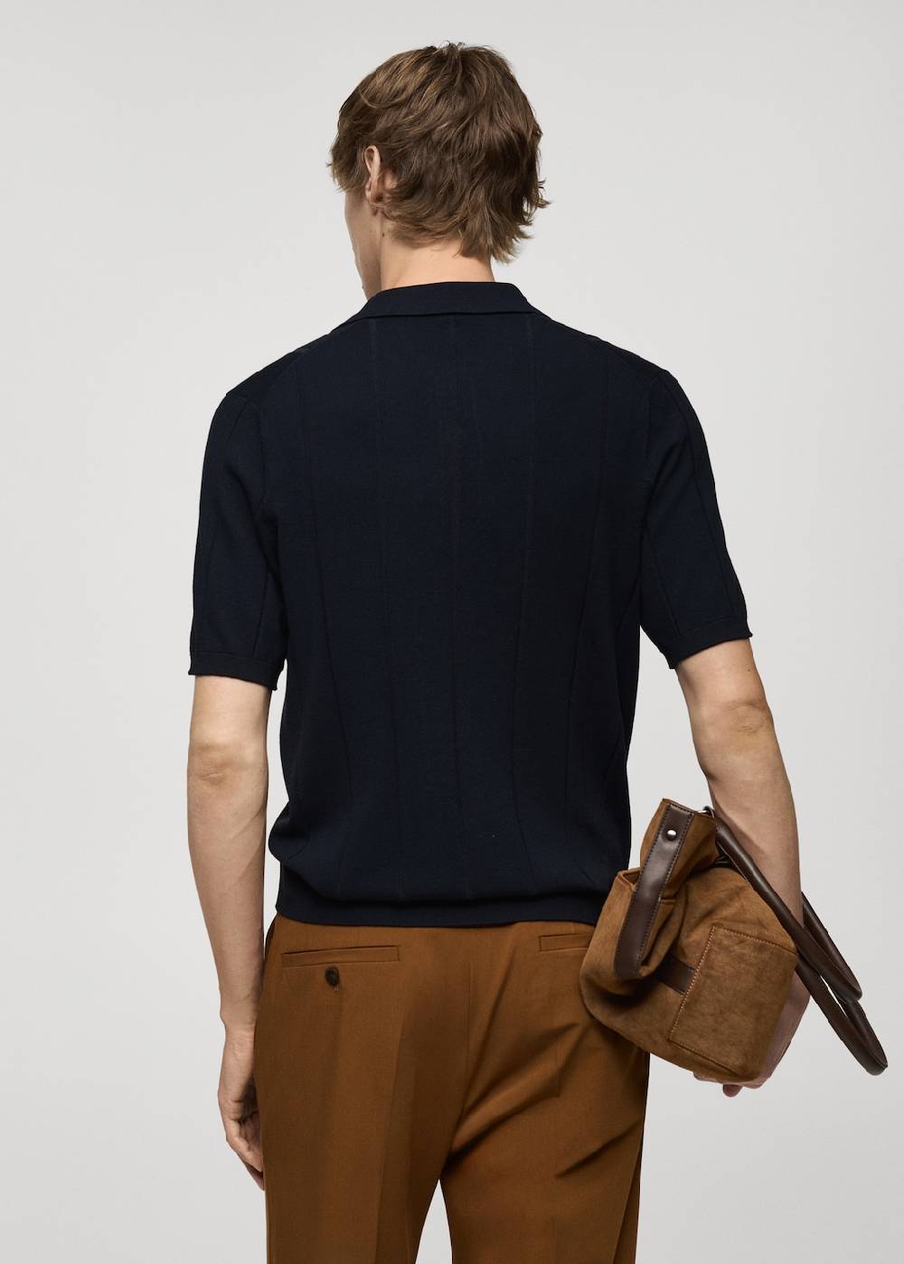 Mango Feinstrick-Poloshirt Mit Rippmuster