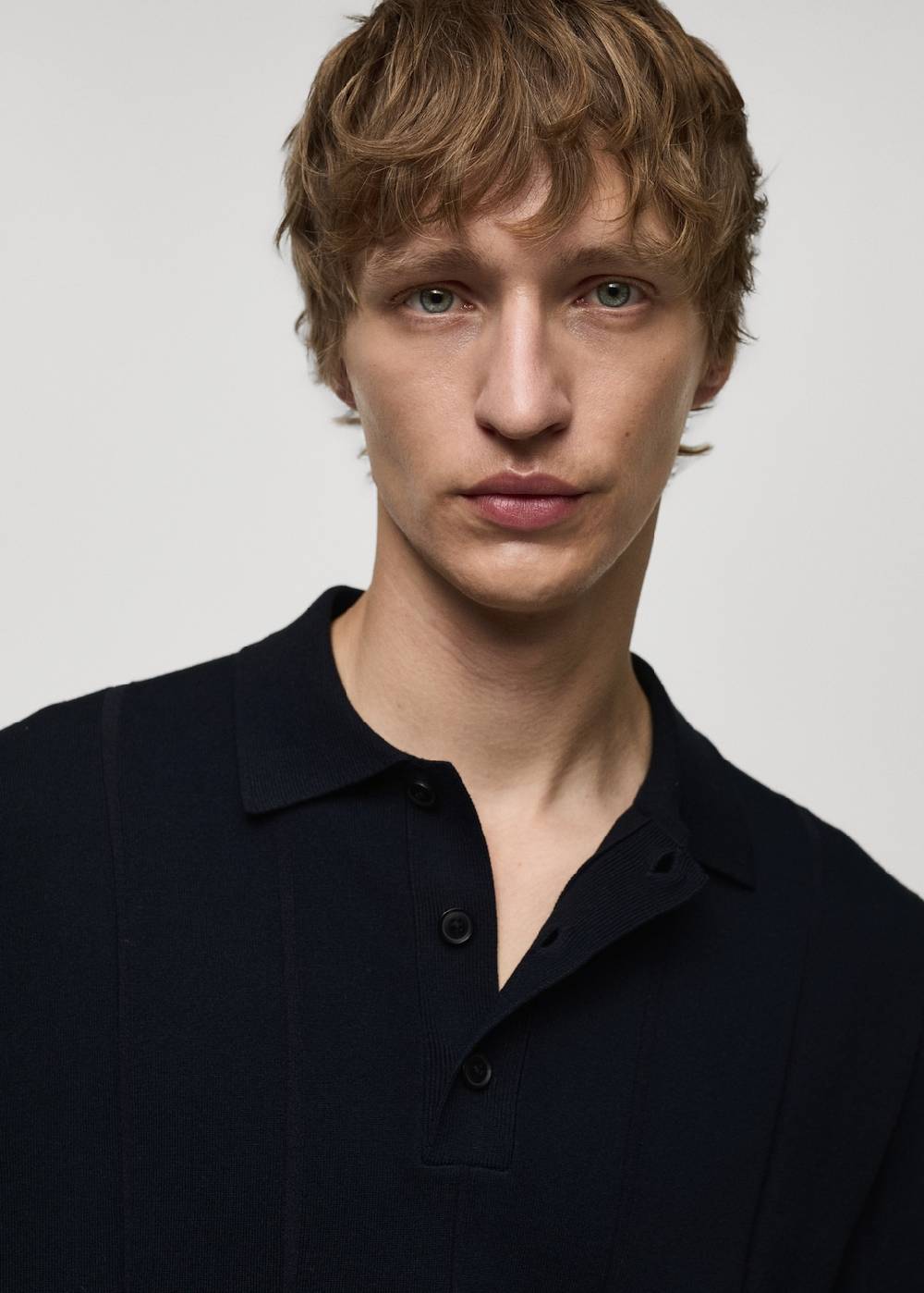 Mango Feinstrick-Poloshirt Mit Rippmuster