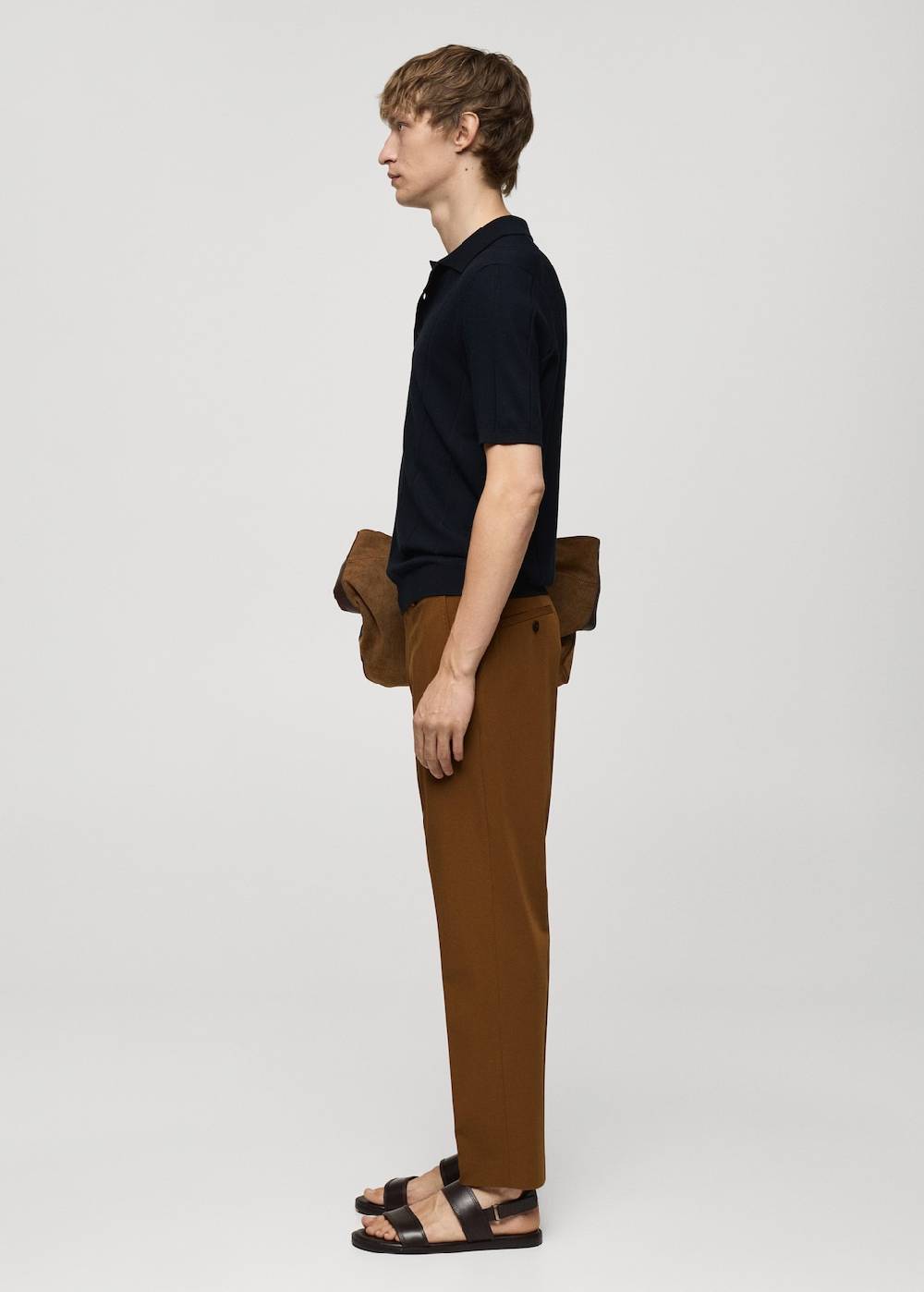 Mango Feinstrick-Poloshirt Mit Rippmuster