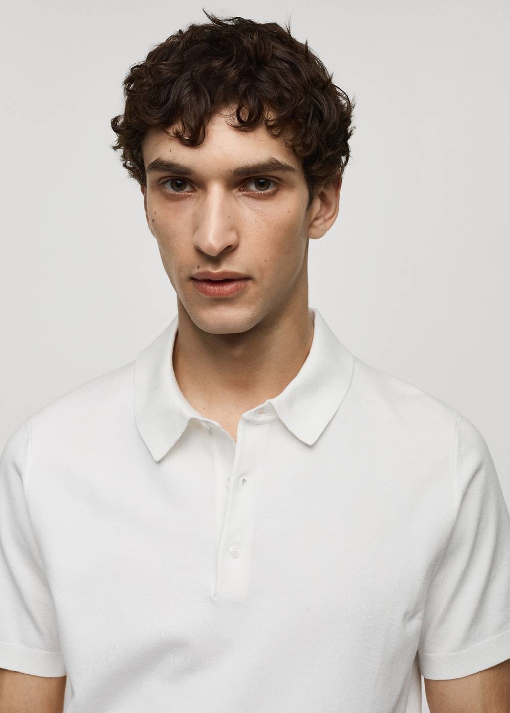 Mango Feinstrick-Poloshirt