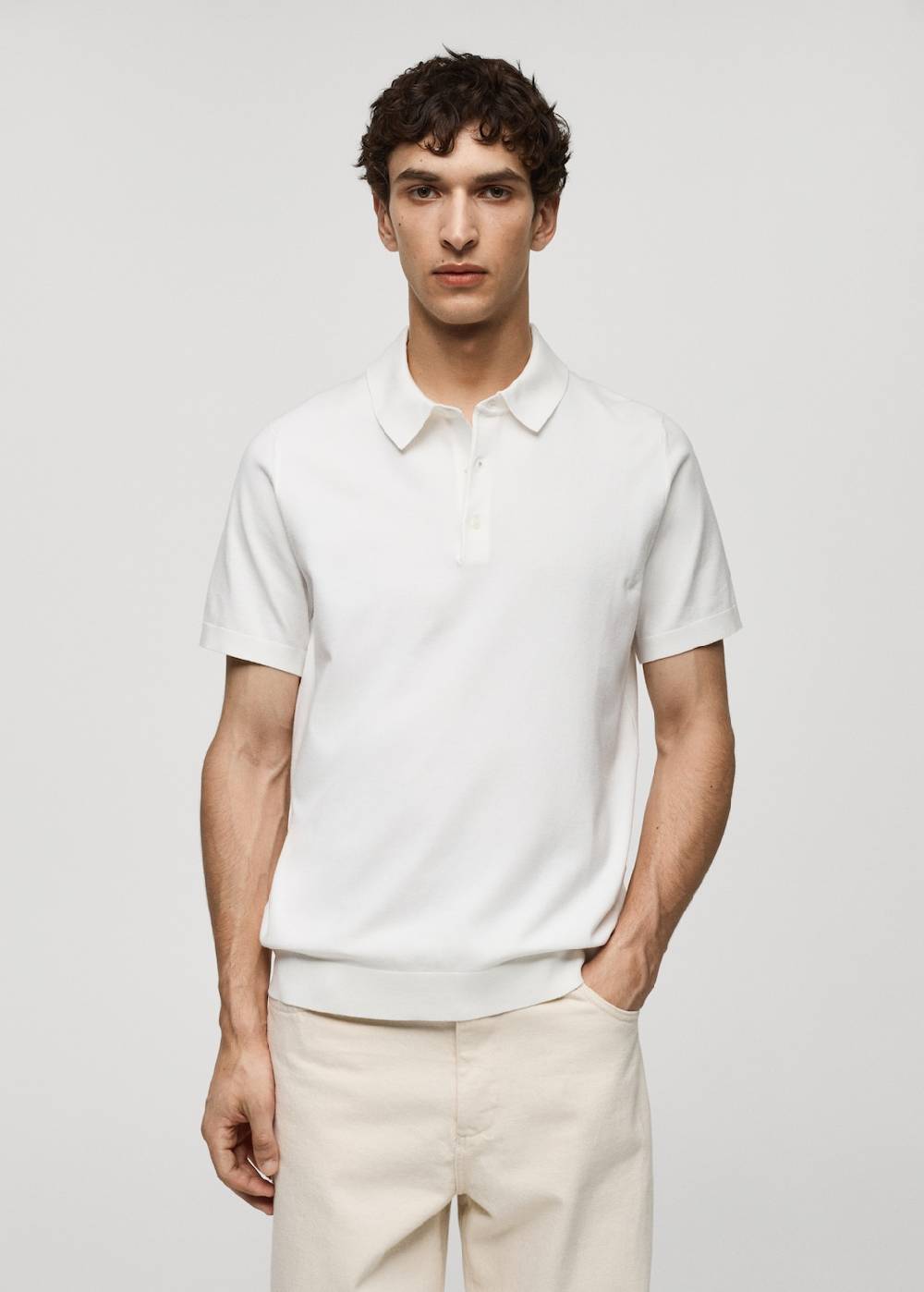 Mango Feinstrick-Poloshirt