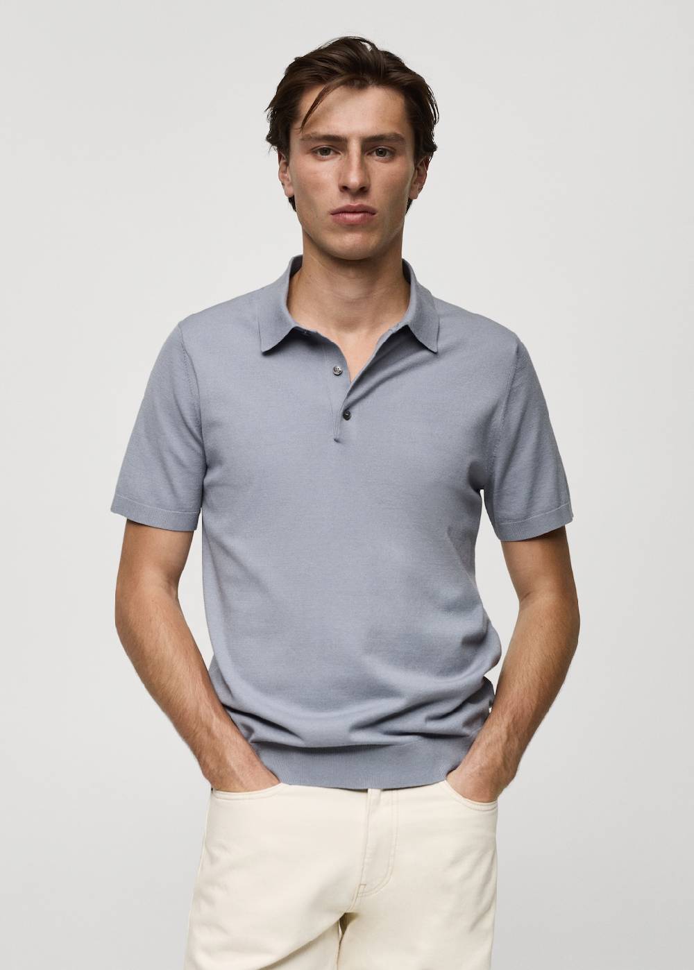 Mango Feinstrick-Poloshirt