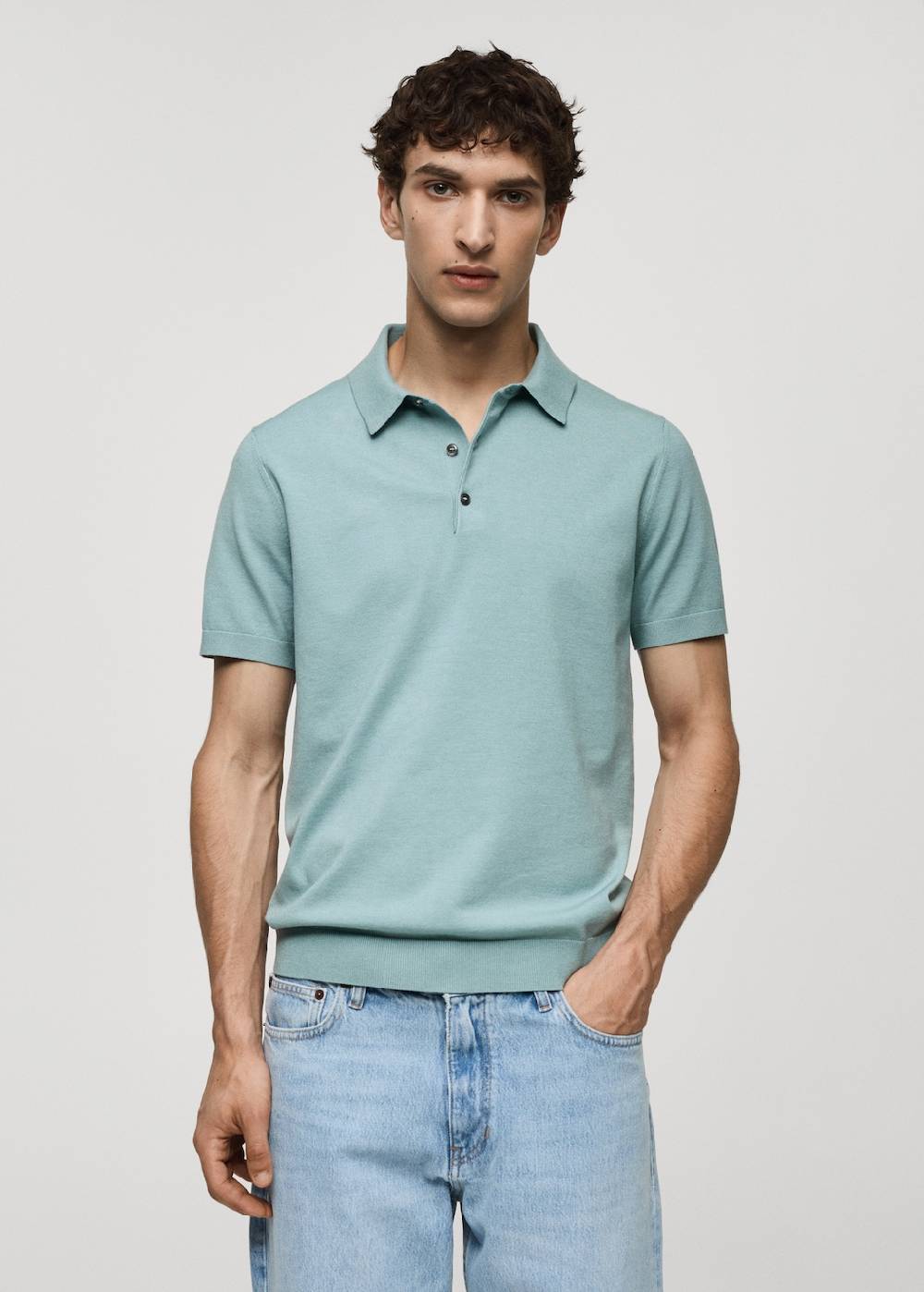 Mango Feinstrick-Poloshirt