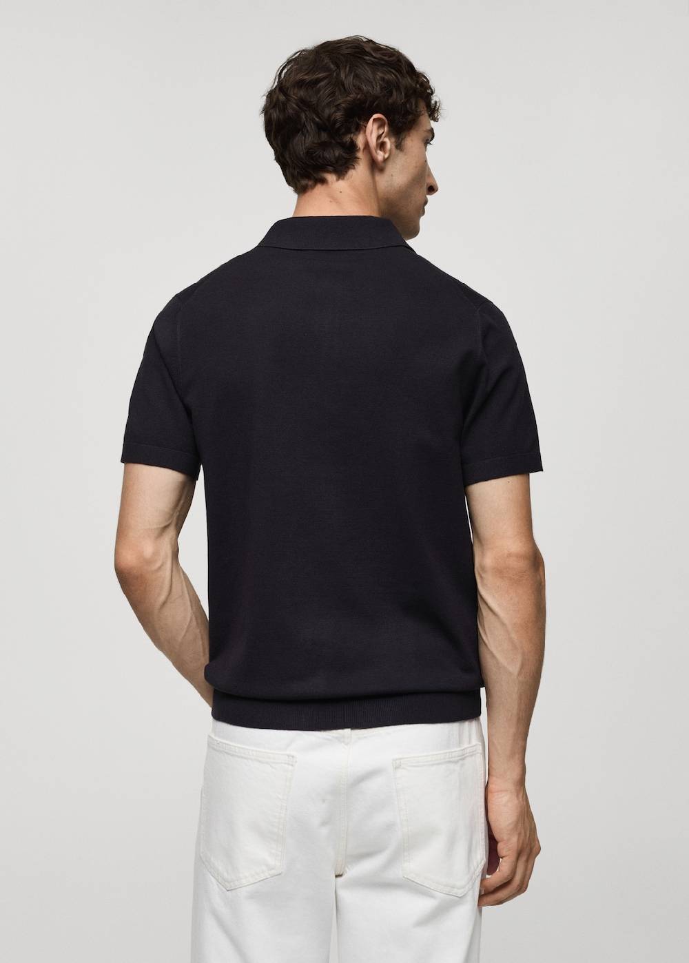 Mango Feinstrick-Poloshirt