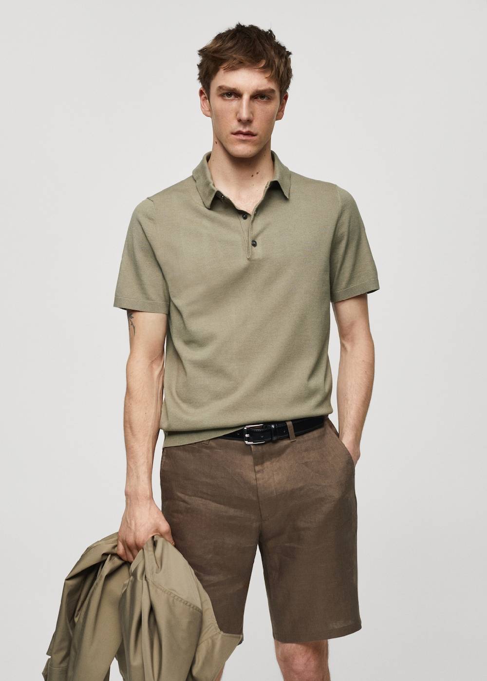 Mango Feinstrick-Poloshirt