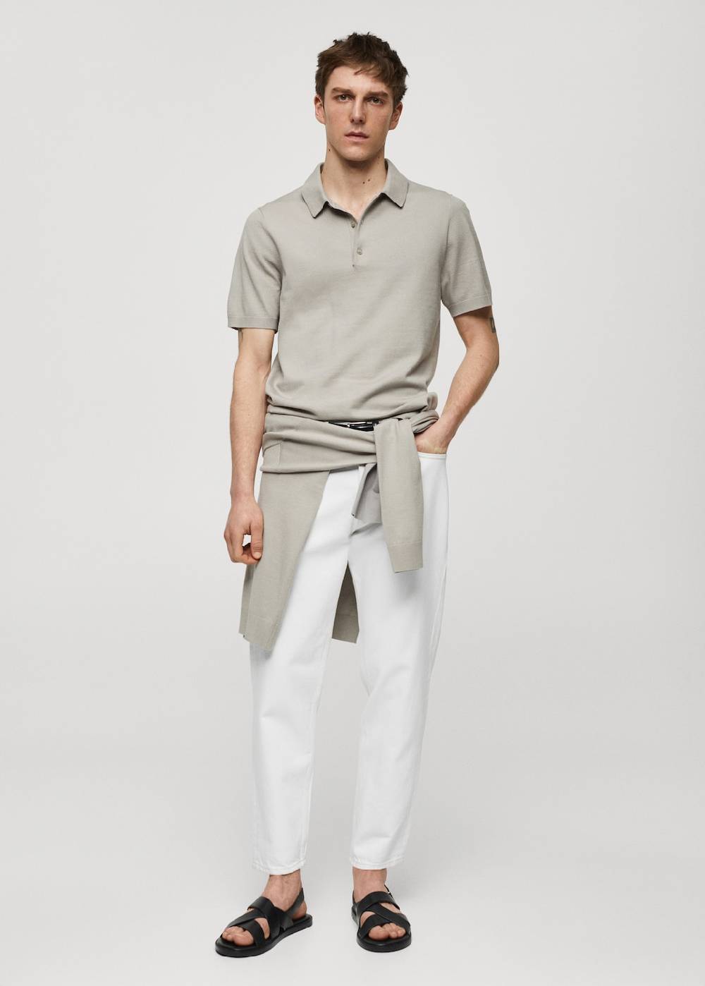 Mango Feinstrick-Poloshirt