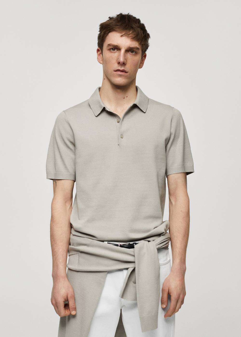 Mango Feinstrick-Poloshirt