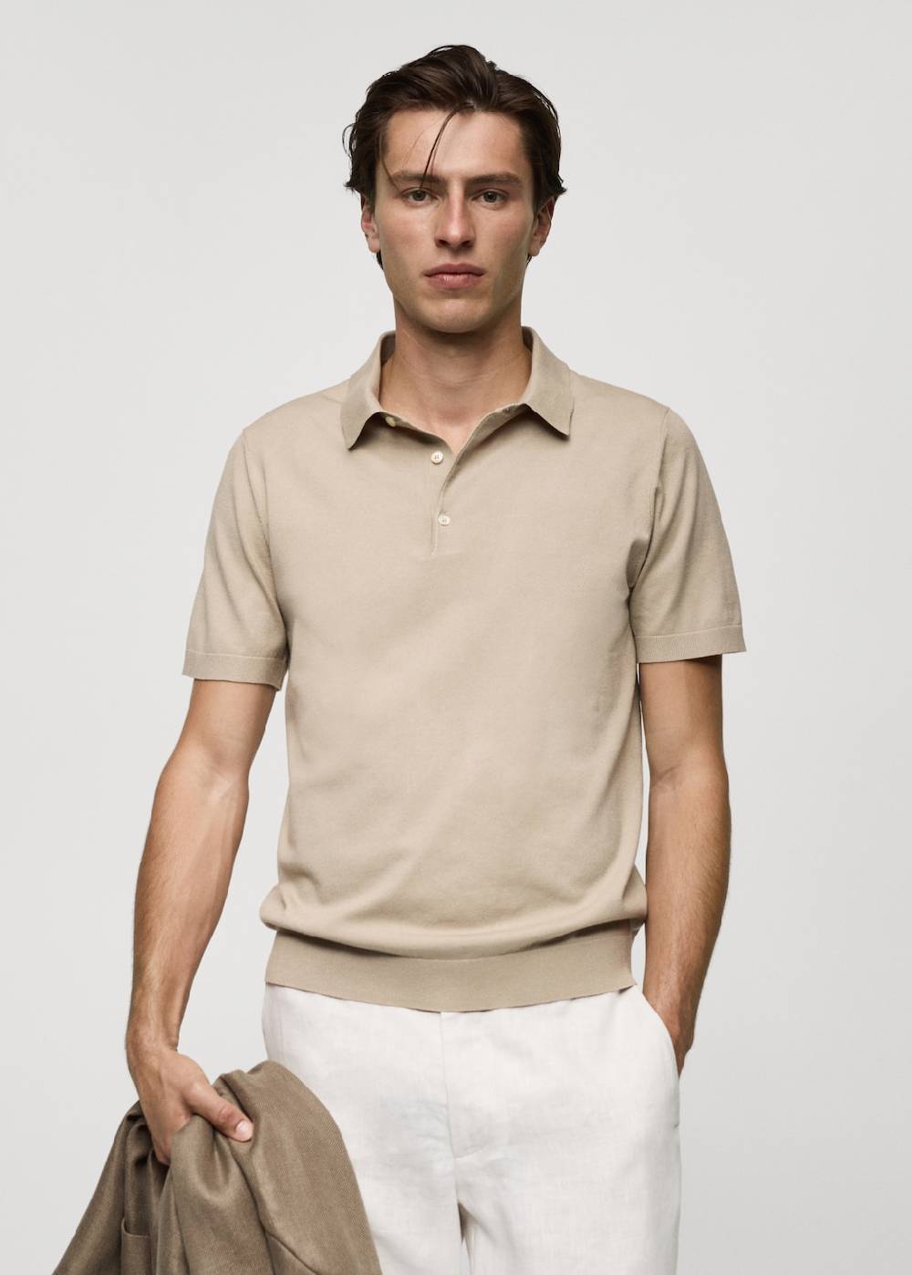 Mango Feinstrick-Poloshirt