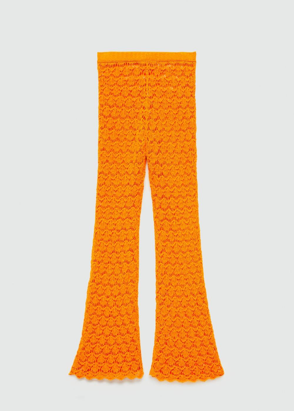 Mango Flared-Häkelhose