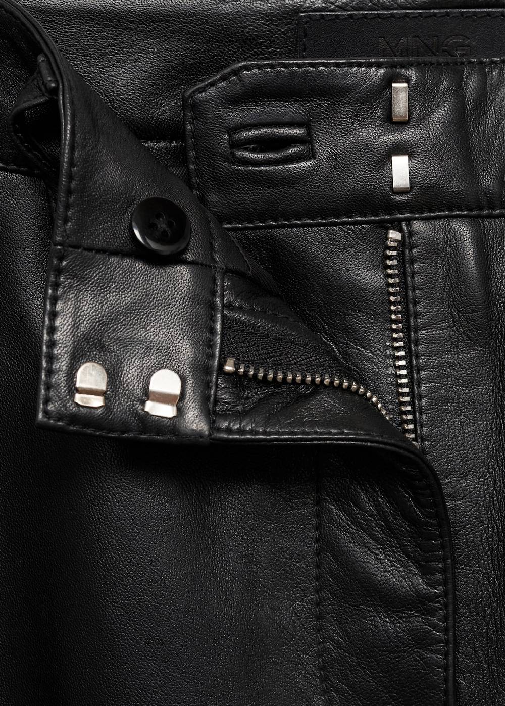 Mango Flared Hose Aus Leder