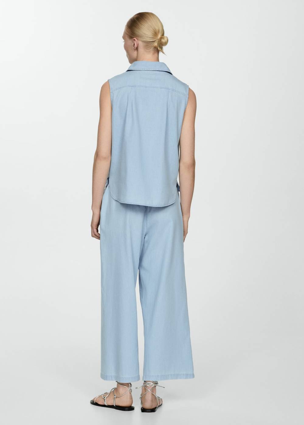 Mango Fließende Baumwollhose