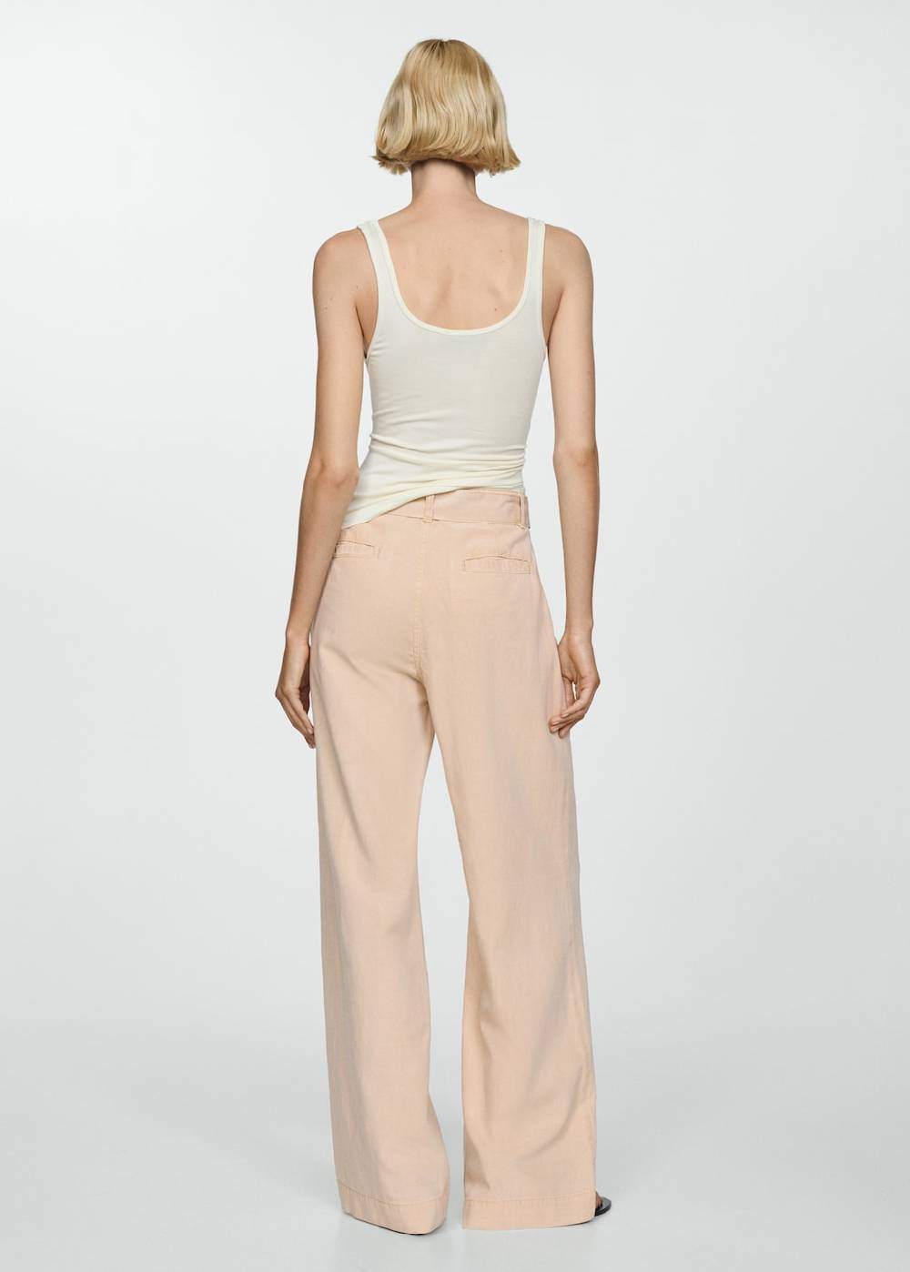 Mango Fließende Hose Mit Gürtel